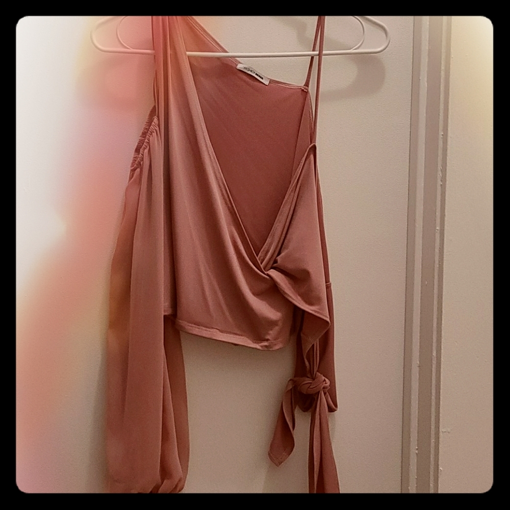 Beautiful One Shoulder Mauve Top